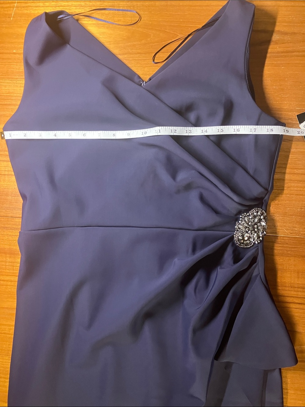PETITE AVA SLEEVELESS CONTOUR GOWN Petite Long Sleeveless Contour Sheath Gown wi - Picture 9 of 11